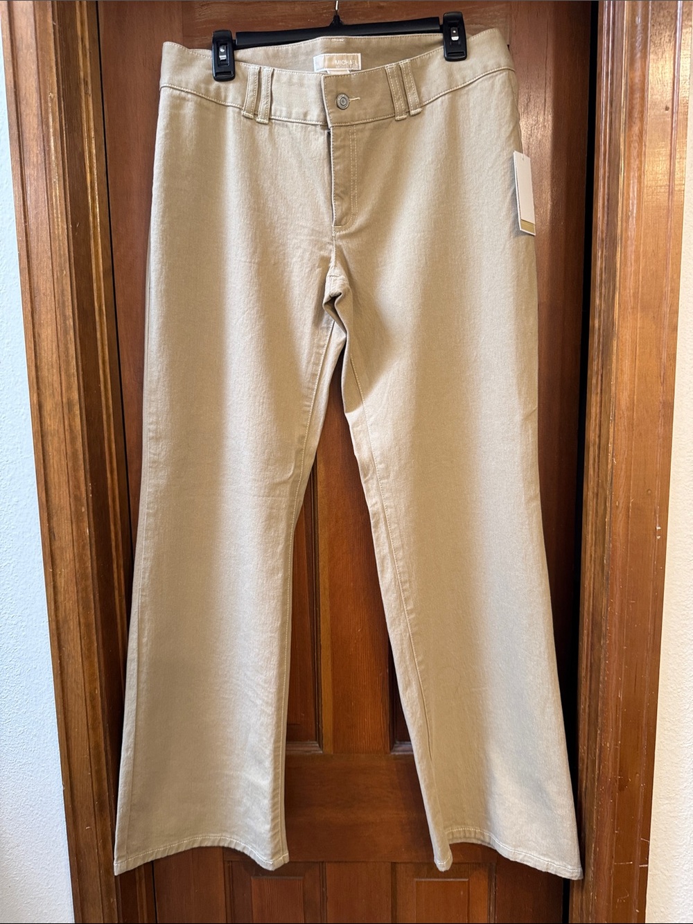 NWT MICHAEL Michael Kors Khaki Stretch Chinos - Light Tan Size 12